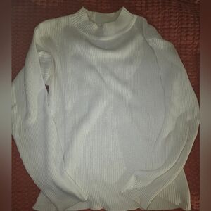Cream Stonbridge pullover mock turtleneck sweater